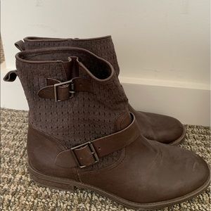 Franco Sarto Woven Brown Boots